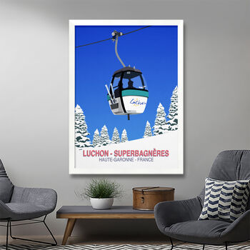 Luchon Superbagneres Ski Resort Poster, 2 of 6