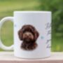 Personalised Chocolate Cockapoo Dog Hearts Pet Gift Mug, thumbnail 1 of 2