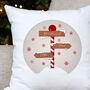 Persoanlised Snow Sign Cushion, thumbnail 2 of 4