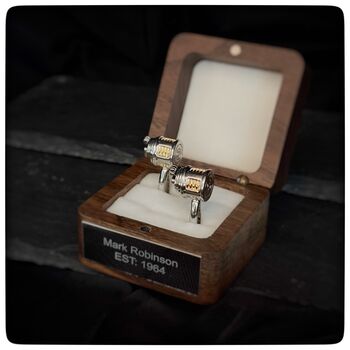 Personalised Fishing Reel Cufflinks, 2 of 10