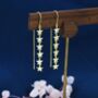 Star Cascade Threader Earrings In Sterling Silver, thumbnail 4 of 12