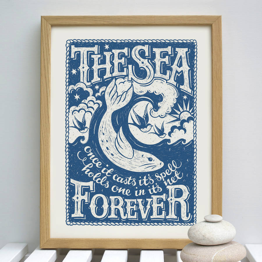 sea print by snowdon design & craft | notonthehighstreet.com