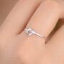 Sterling Silver Love Knot Ring, thumbnail 3 of 9