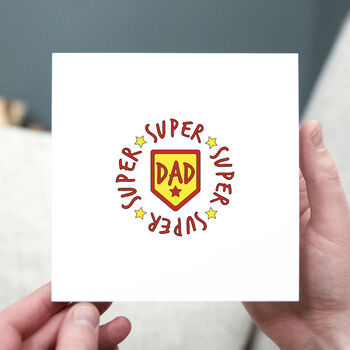Blue Super Dad Father's Day Card, 2 of 5