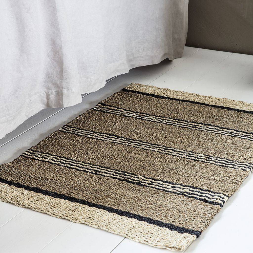striped seagrass rug by the little house shop
