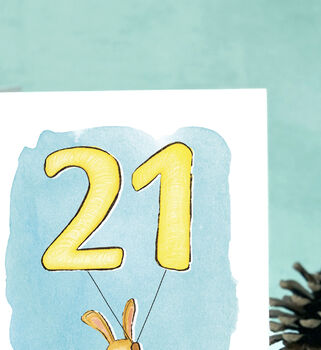 Rabbit 21st Birthday Card, 7 of 7