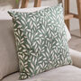 Botanical Leaves Cotton Cushion, thumbnail 4 of 5