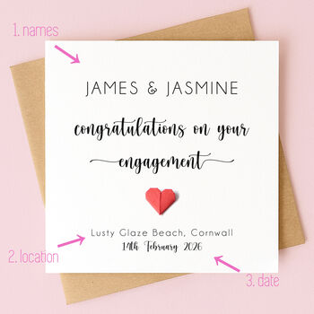 Personalised Engagement Card For Couple, 2 of 5
