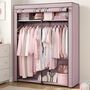 Collapsible Fabric Wardrobe With Rails Clothes Storage, thumbnail 1 of 12