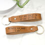 Personalised Leather Coordinates And Message Keyring, thumbnail 1 of 3