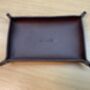 Personalised Rectangle Chocolate Brown Leather Tray, thumbnail 5 of 12