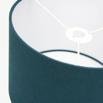 Linen Deep Turquoise Lampshade, 7 of 9