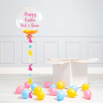 Personalised Happy Easter Bunny Bubble Balloon, 2 of 2