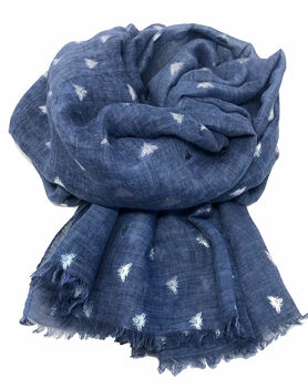 Bee Print Foil Scarf, 7 of 10