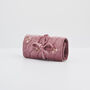 Embroidered Bee Jewellery Roll In Rose Pink, thumbnail 5 of 7