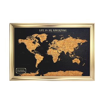 World Travel Map With Pins Cork Board Traveller Gifts, 8 of 10