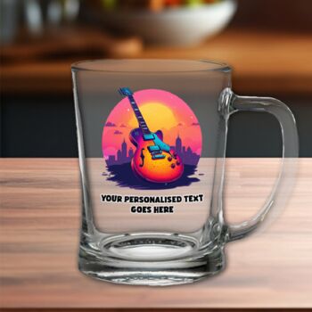 Personalised Electric Guitar Sunset Tankard Gift, 2 of 2