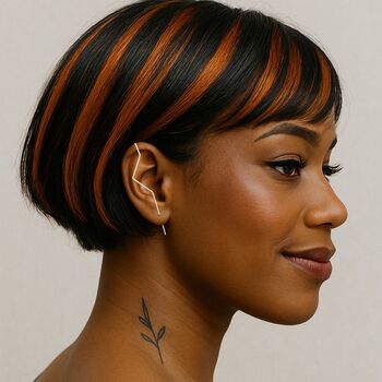 Zig Zag Gold Plated Silver Single Ear Cuff Earring, 4 of 9