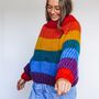 Commission Rainbow Roll Up Knit Down Jumper, thumbnail 1 of 6