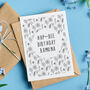 'Bees And Flowers' Personalised Birthday Card, thumbnail 2 of 4