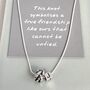 Sterling Silver Personalished Friendship Knot Necklace, thumbnail 1 of 4
