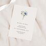 Blue Floral Bouquet Wedding Invitations, thumbnail 1 of 4