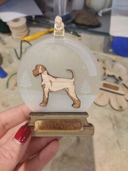 Personalised Snow Globe Dog Christmas Decoration, 4 of 12