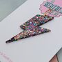 Rainbow Lightning Bolt Glitter Resin Christmas Decoration, thumbnail 4 of 4