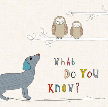 Dog And Owls Children's Birthday Card, 2 of 2