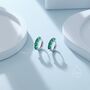 Cz Huggie Hoop Earrings In Sterling Silver, thumbnail 5 of 11