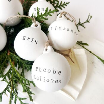 Personalised Christmas Decoration Bauble Gift Ornament Tree Decoration, 3 of 4