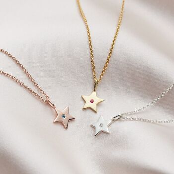 Mini Star Birthstone Necklace, 2 of 7
