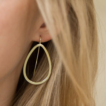 Silver Colour Hollow Tear Drop Earrings, 3 of 4