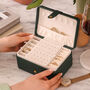 Personalised Script Jewellery Box Travel Case Gift For Her Home Or Weekend Bag, thumbnail 10 of 12