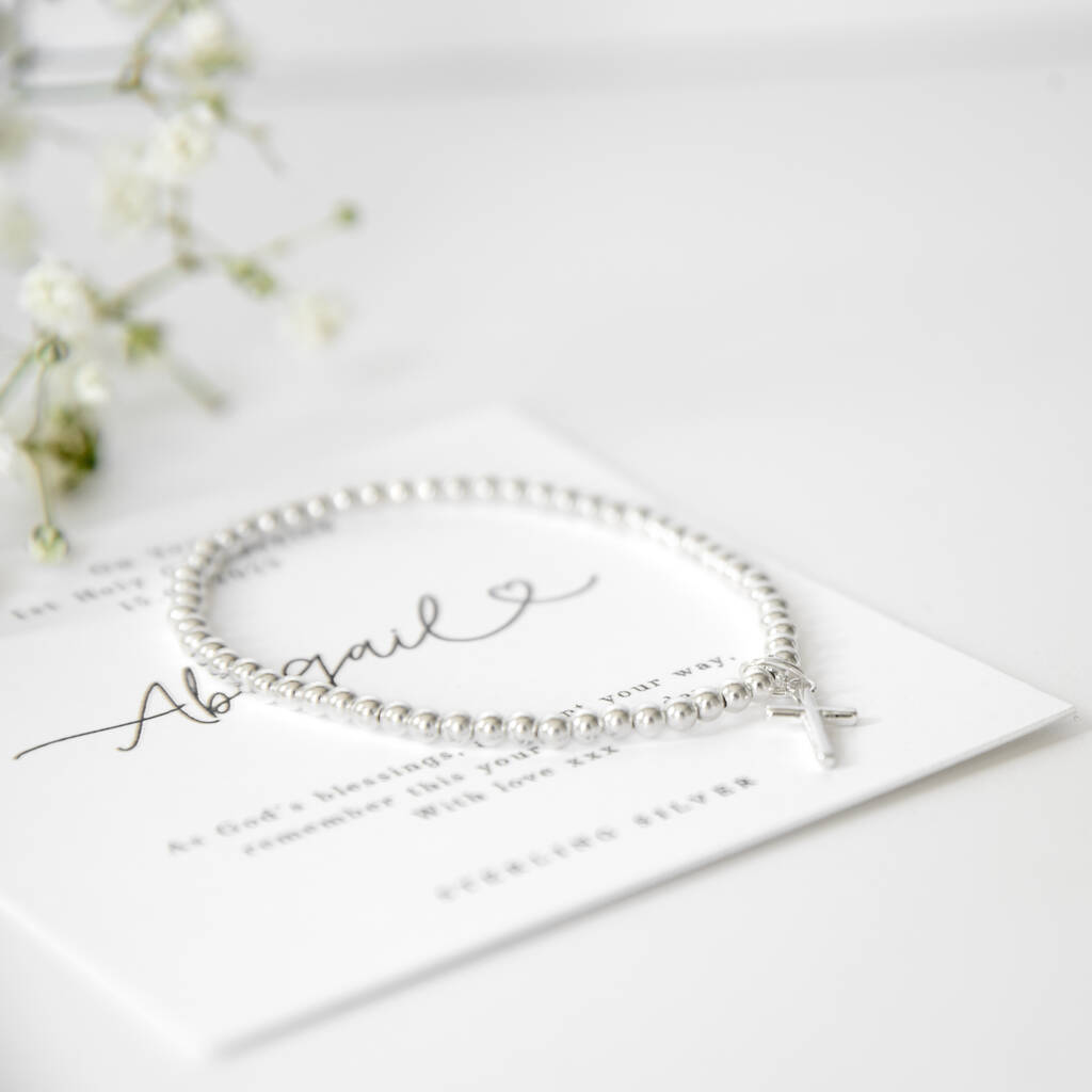Personalised Holy Communion Sterling Silver Bracelet, 1 of 6