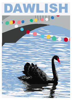 Dawlish Black Swans Print, 6 of 6