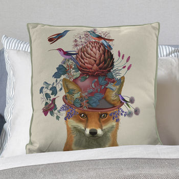 Decorative Cushion Fox And Artichoke, 3 of 6