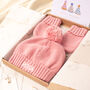 First Christmas Personalised Bobble Hat And Mittens Set, thumbnail 11 of 12