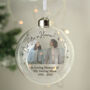 Personalised Photo Upload Memorial Glass Bauble, thumbnail 3 of 3