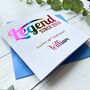 Birthday Legend Card, Rainbow Foil Custom Name And Year, thumbnail 2 of 4