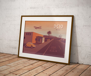 Dc10 Nightclub Ibiza Travel Poster Art Print, 5 of 8