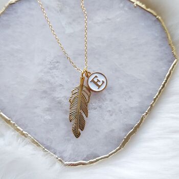 Gold Plated Feather Necklace Gift For Her, 6 of 6