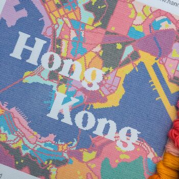 Hong Kong Nights City Map Tapestry Kit, 5 of 7