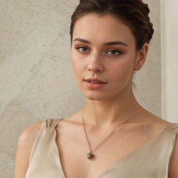 Olive Green Acorn Necklace, 10 of 10