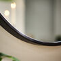 Curzon Circular Black Iron Wall Mirror, thumbnail 5 of 5