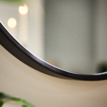 Curzon Circular Black Iron Wall Mirror, 5 of 5