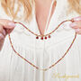 Garnet Short Gold Beaded Charm Necklace, thumbnail 4 of 10