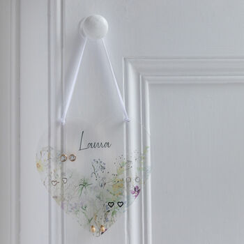 Personalised Wildflowers Frosted Earring Storage Hanger, 3 of 7
