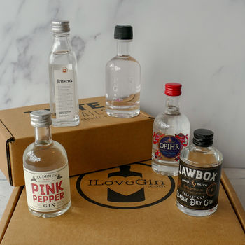 The I Love Gin Selection Five Gins Tasting Gift Set, 3 of 4