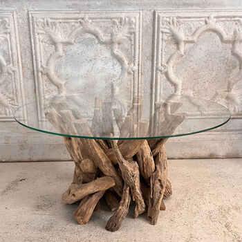 Round Driftwood Coffee Table 40cm High, 3 of 4